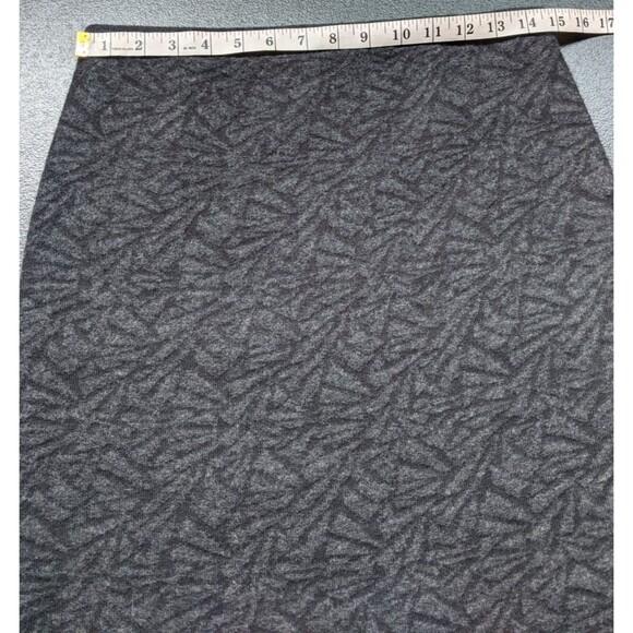 Eileen Fisher Mini Skirt Black Gray Wool Blend Pull On Elastic Waist Size Small - Picture 3 of 6